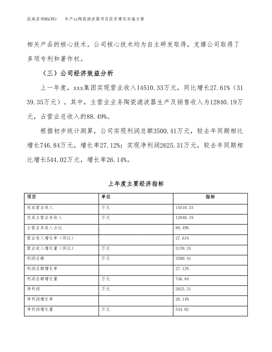 年产xx陶瓷滤波器项目投资建设实施方案.docx_第3页