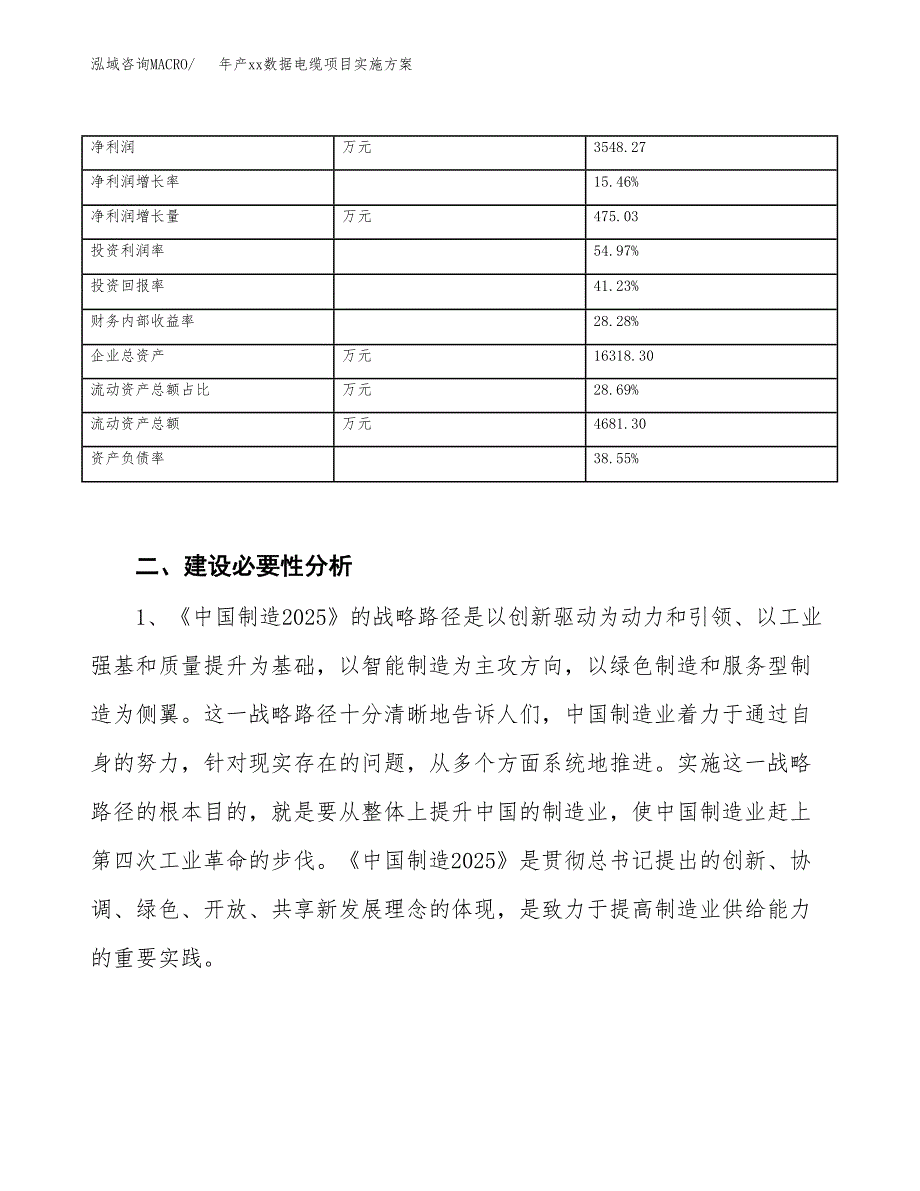 年产xx数据电缆项目实施方案模板.docx_第3页