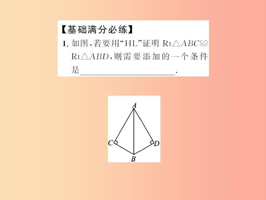 2019年中考数学总复习 第四章 图形的初步认识与三角形 第四节 全等三角形课件_第5页