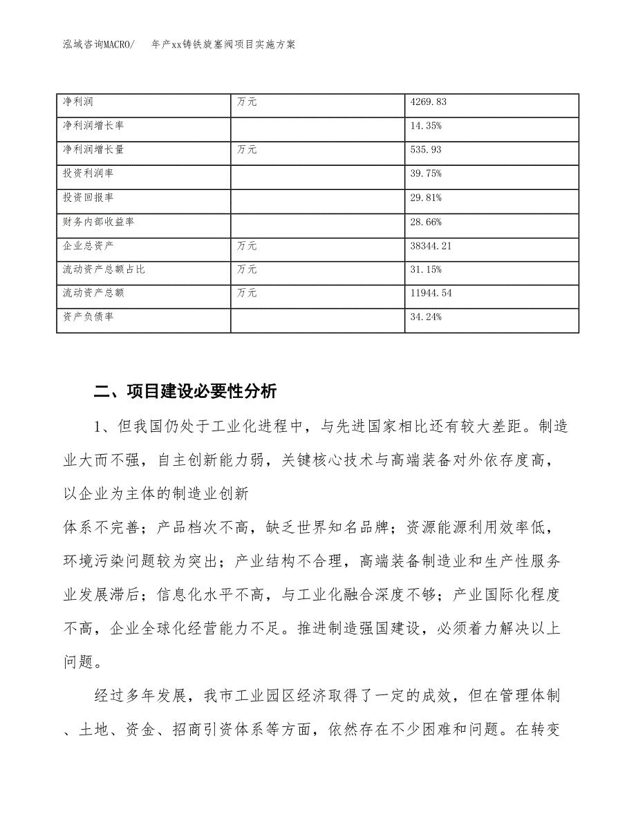 年产xx铸铁旋塞阀项目实施方案模板.docx_第3页