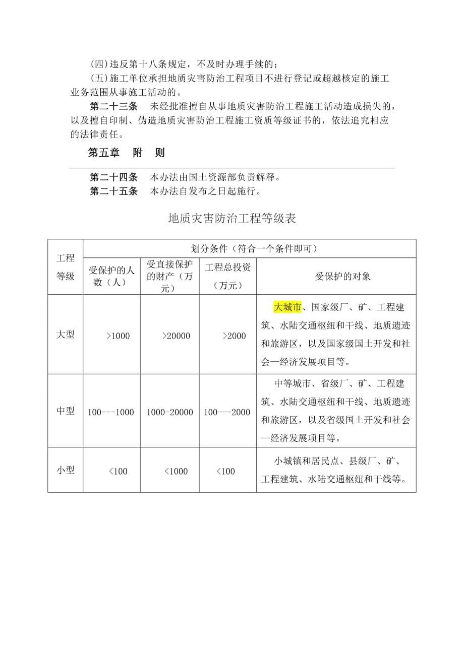 地质灾害施工资质管理办法资料_第5页