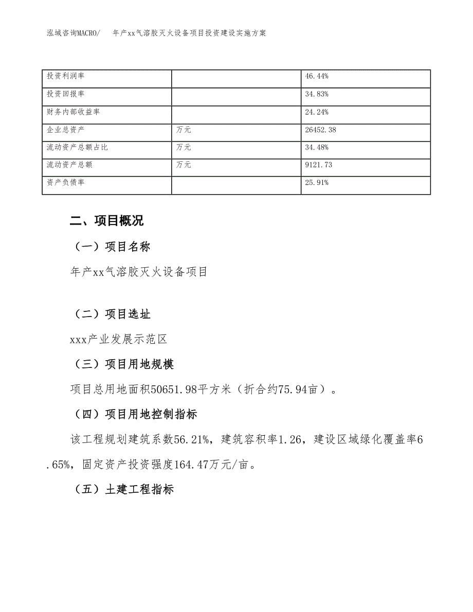 年产xx气溶胶灭火设备项目投资建设实施方案.docx_第5页