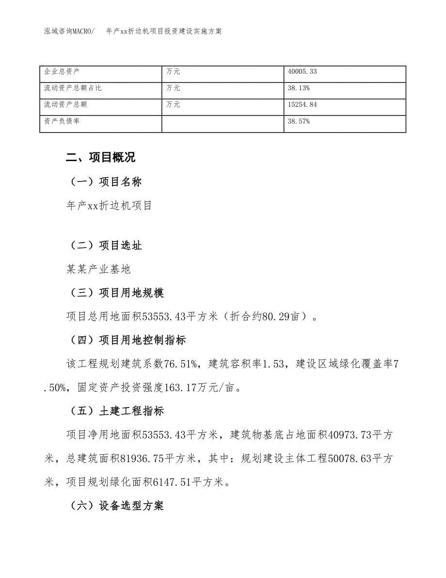 年产xx折边机项目投资建设实施方案.docx_第5页