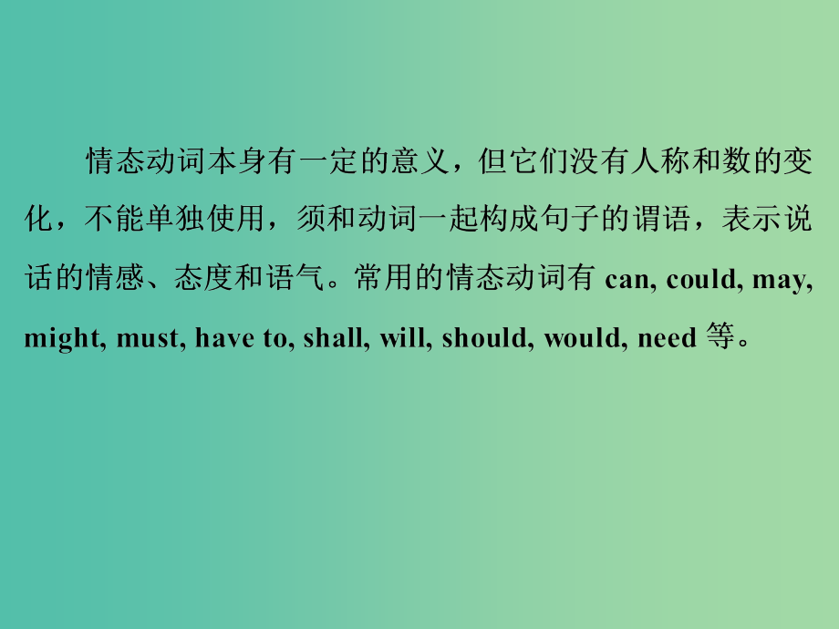 中考英语 第二篇 语法精析 强化训练 专题八 情态动词课件 外研版_第3页