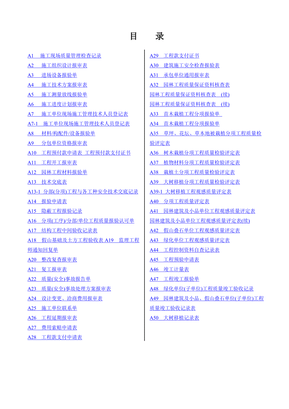 园林绿化工程资料表格资料_第1页