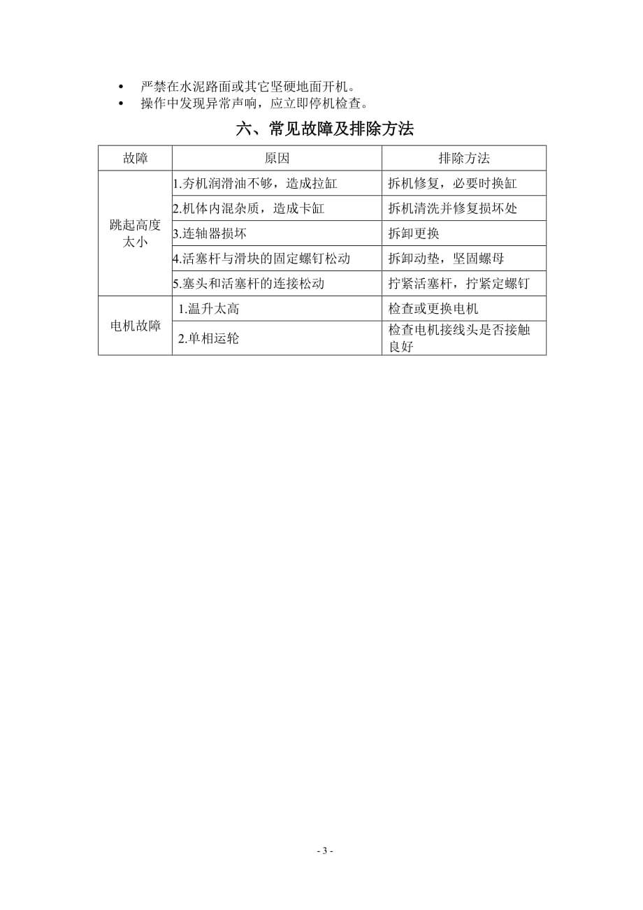 hcd100型快速振动冲击夯说明书_第3页