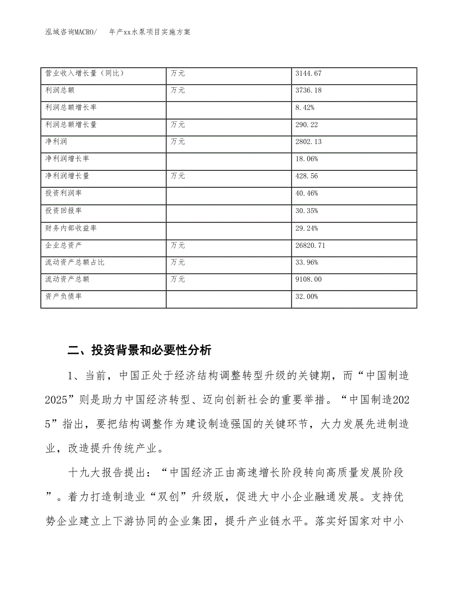 年产xx水泵项目实施方案模板.docx_第3页