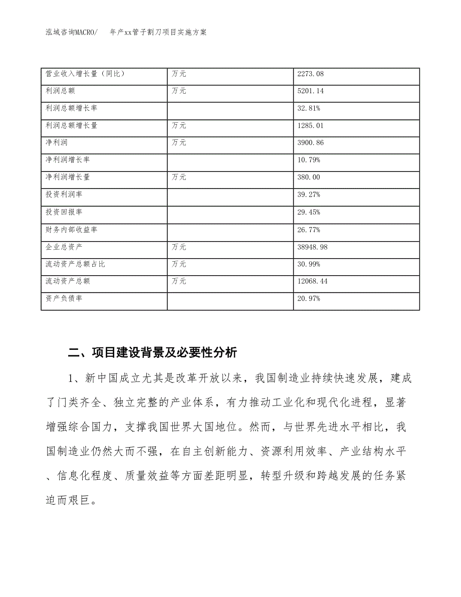 年产xx管子割刀项目实施方案模板.docx_第3页