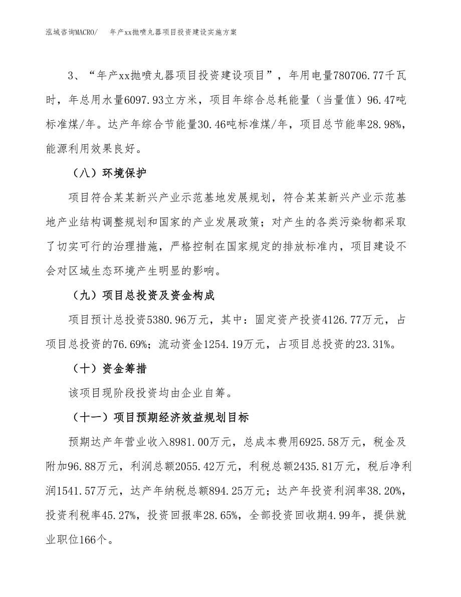 年产xx抛喷丸器项目投资建设实施方案.docx_第5页