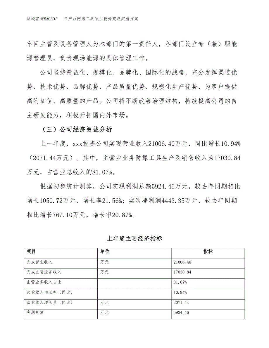 年产xx防爆工具项目投资建设实施方案.docx_第3页