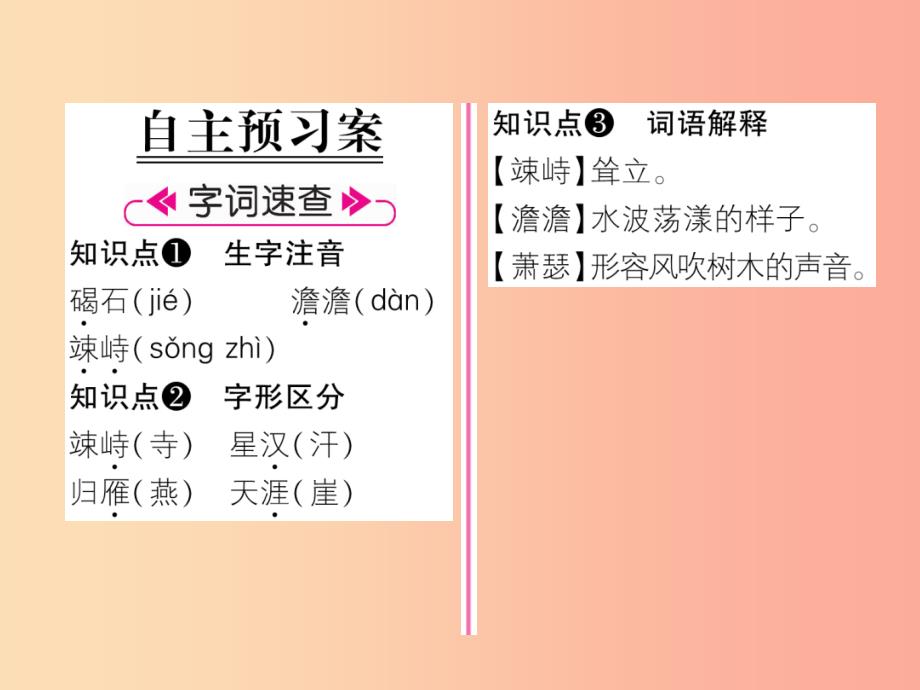 （安徽专版）2019年七年级语文上册 第一单元 4古代诗歌四首作业课件 新人教版_第2页