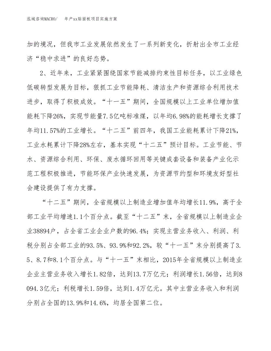 年产xx贴面板项目实施方案模板.docx_第4页