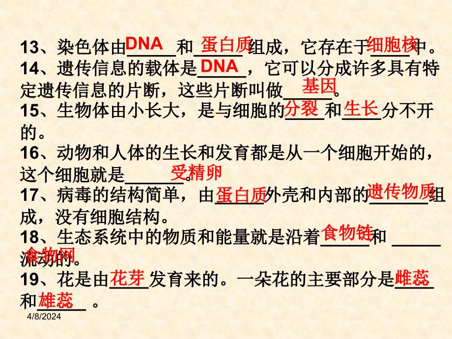 七年级上册生物复习题(ppt课件).ppt_第4页