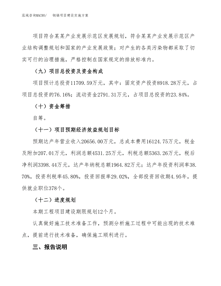 钢镐项目建设实施方案.docx_第4页