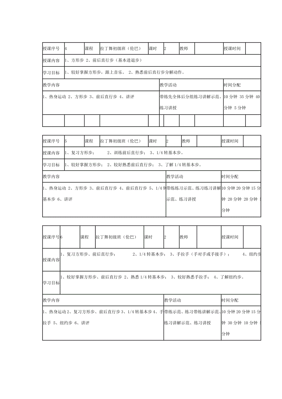 少儿初级拉丁舞教案1资料_第2页