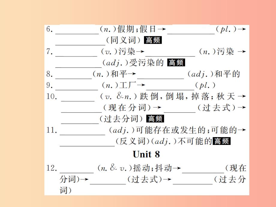 山东省2019年中考英语总复习第一部分系统复习成绩基石八上第7讲unit7_8课件_第3页