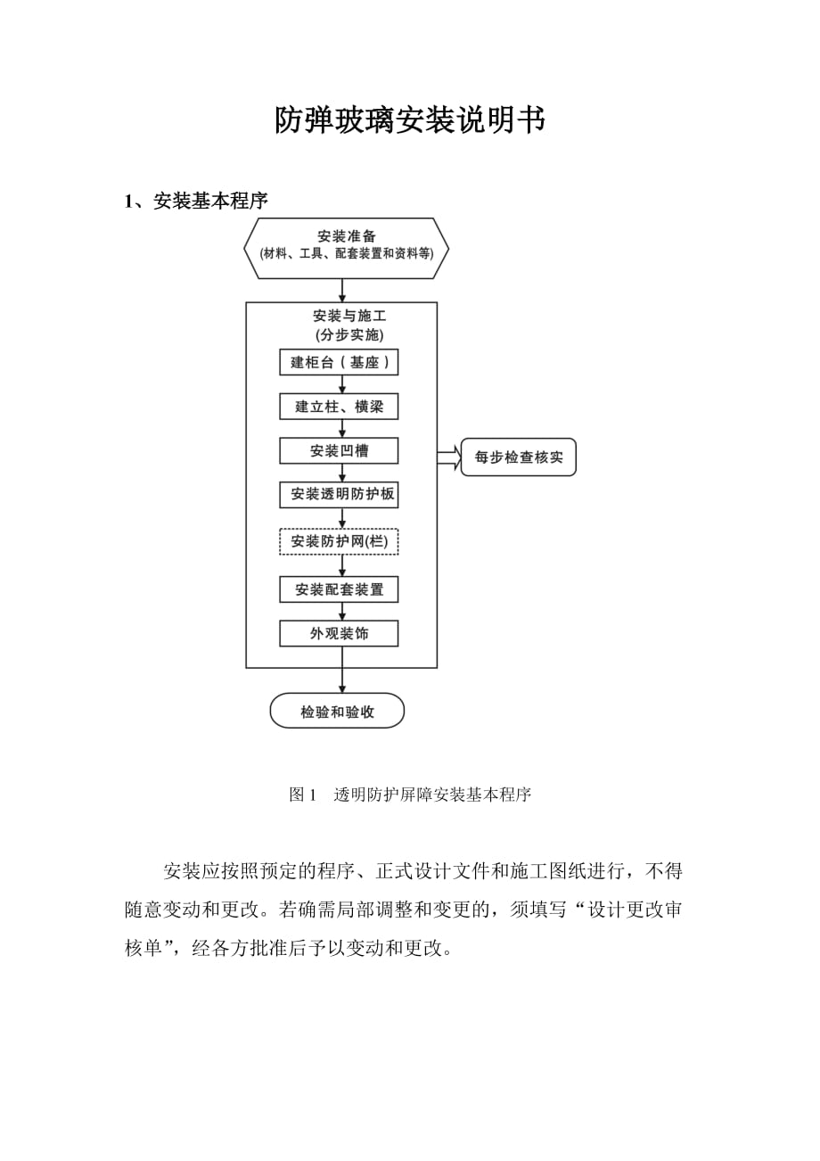 防弹玻璃安装说明书_第1页