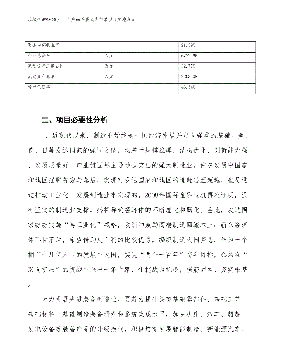 年产xx隔膜式真空泵项目实施方案模板.docx_第3页