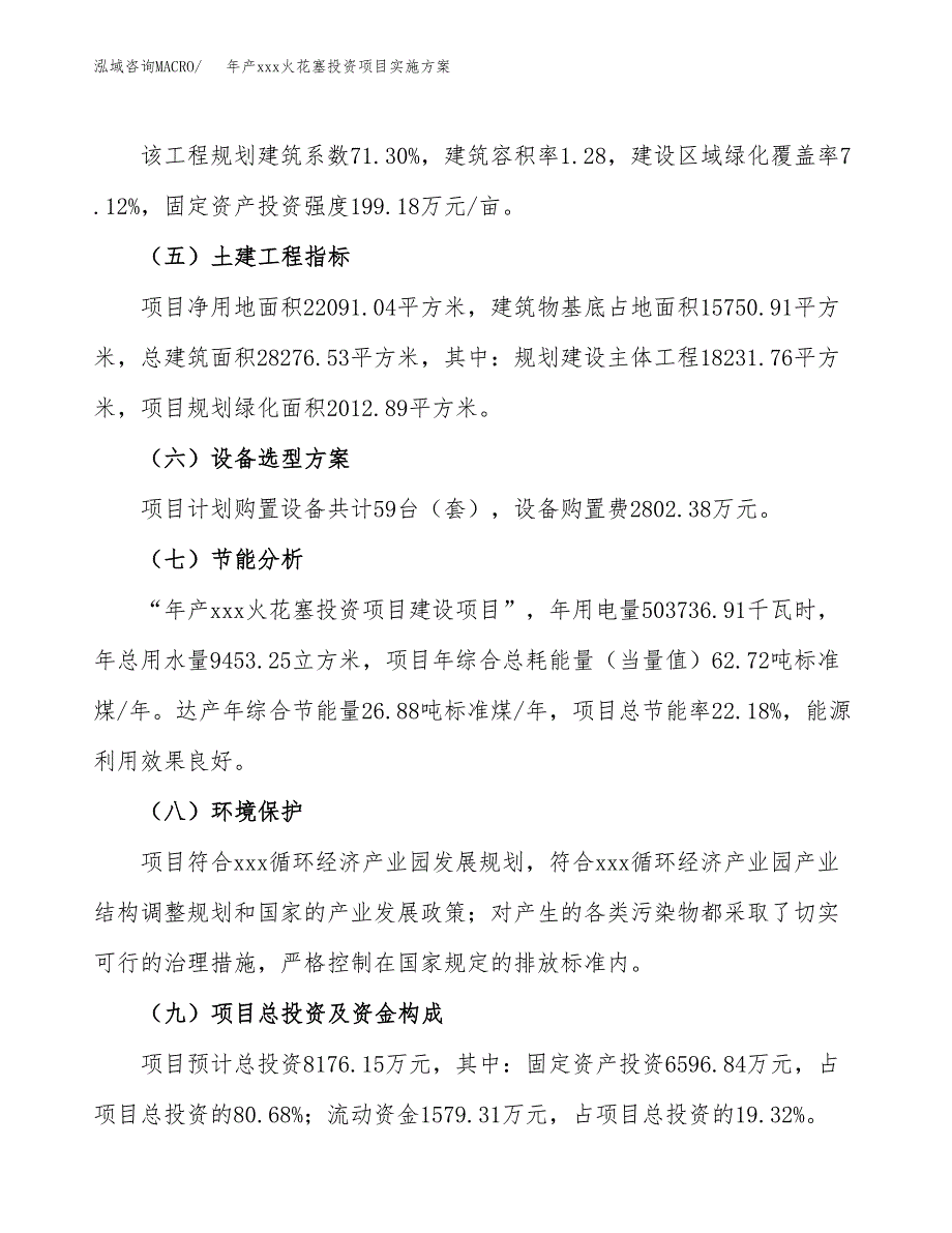 年产xxx火花塞投资项目实施方案.docx_第3页