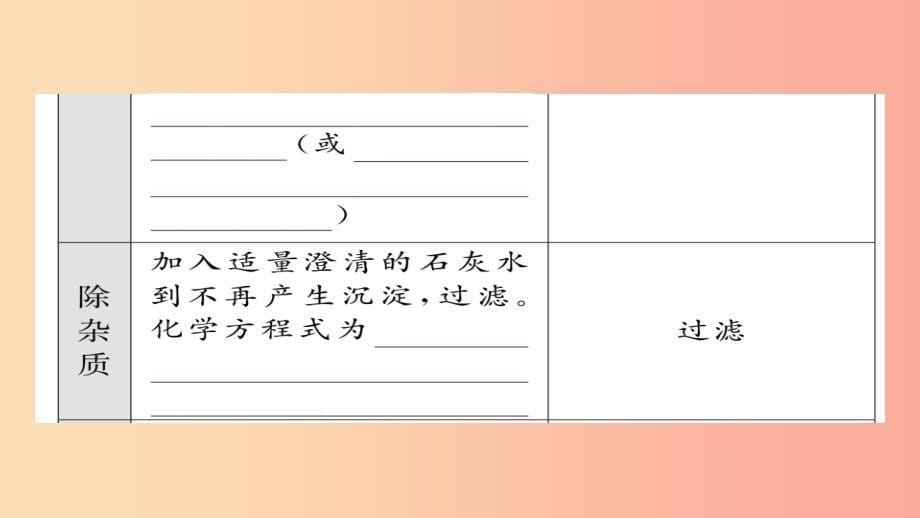 2019年中考化学总复习 第一轮复习 系统梳理 夯基固本 第23讲 氢氧化钠氢氧化钙变质的探究课件_第5页