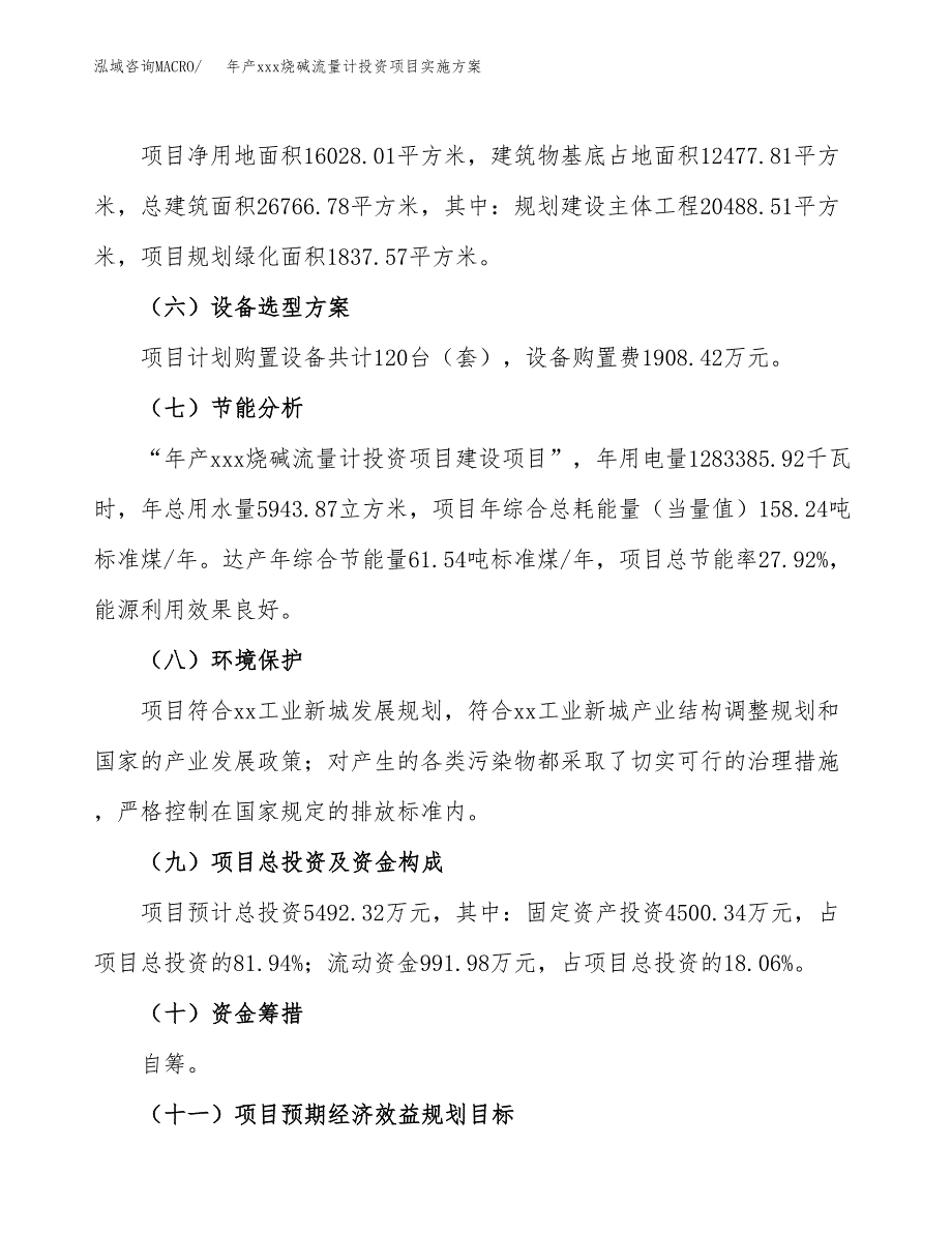 年产xxx烧碱流量计投资项目实施方案.docx_第3页