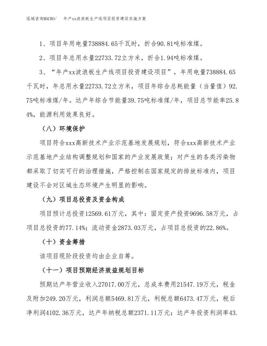 年产xx波浪板生产线项目投资建设实施方案.docx_第5页