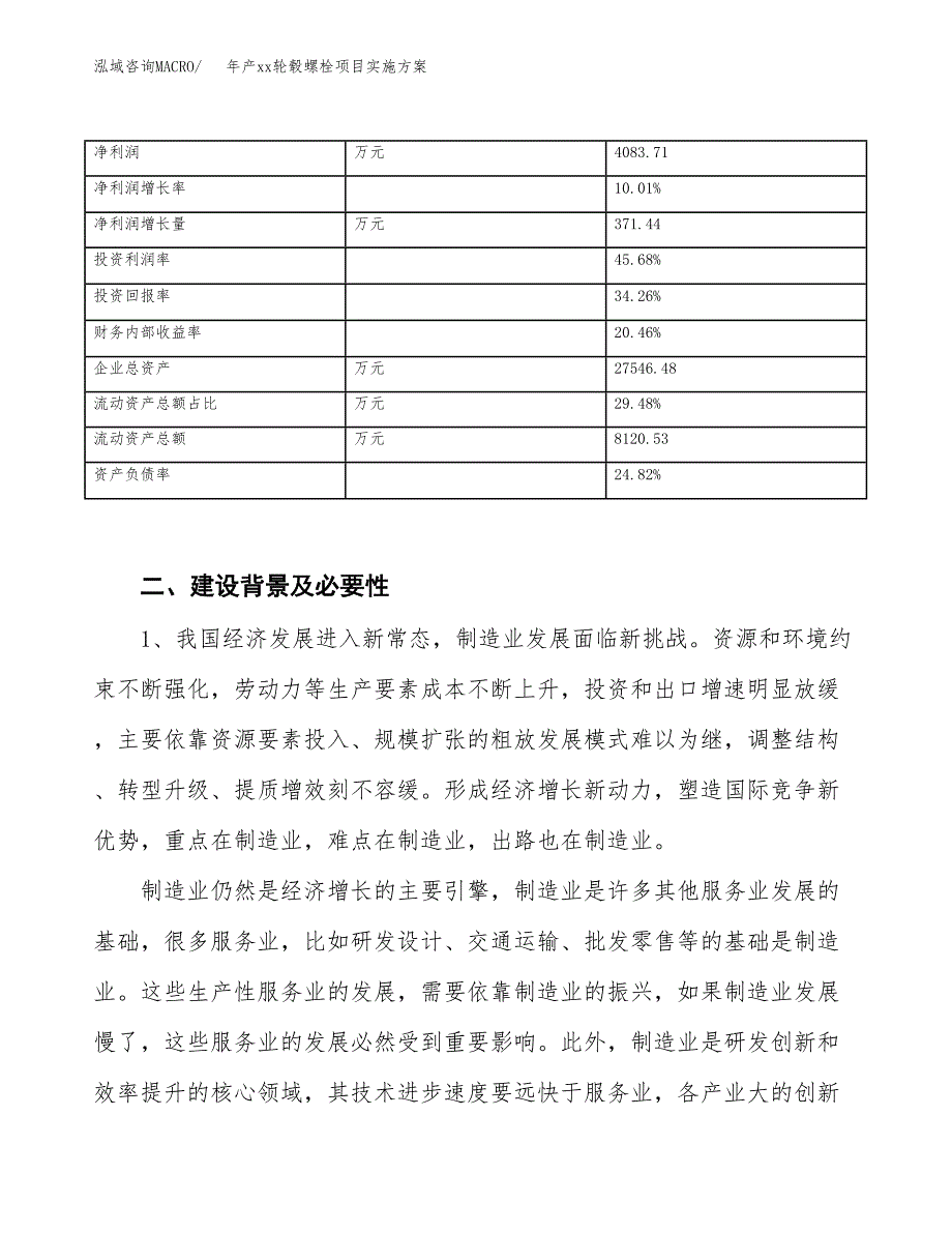 年产xx轮毂螺栓项目实施方案模板.docx_第3页