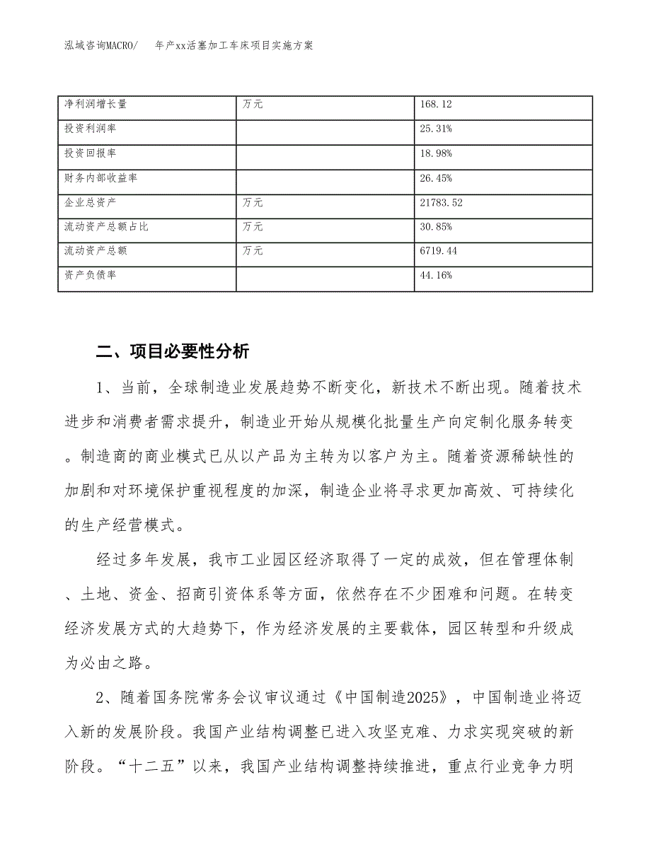 年产xx活塞加工车床项目实施方案模板.docx_第3页