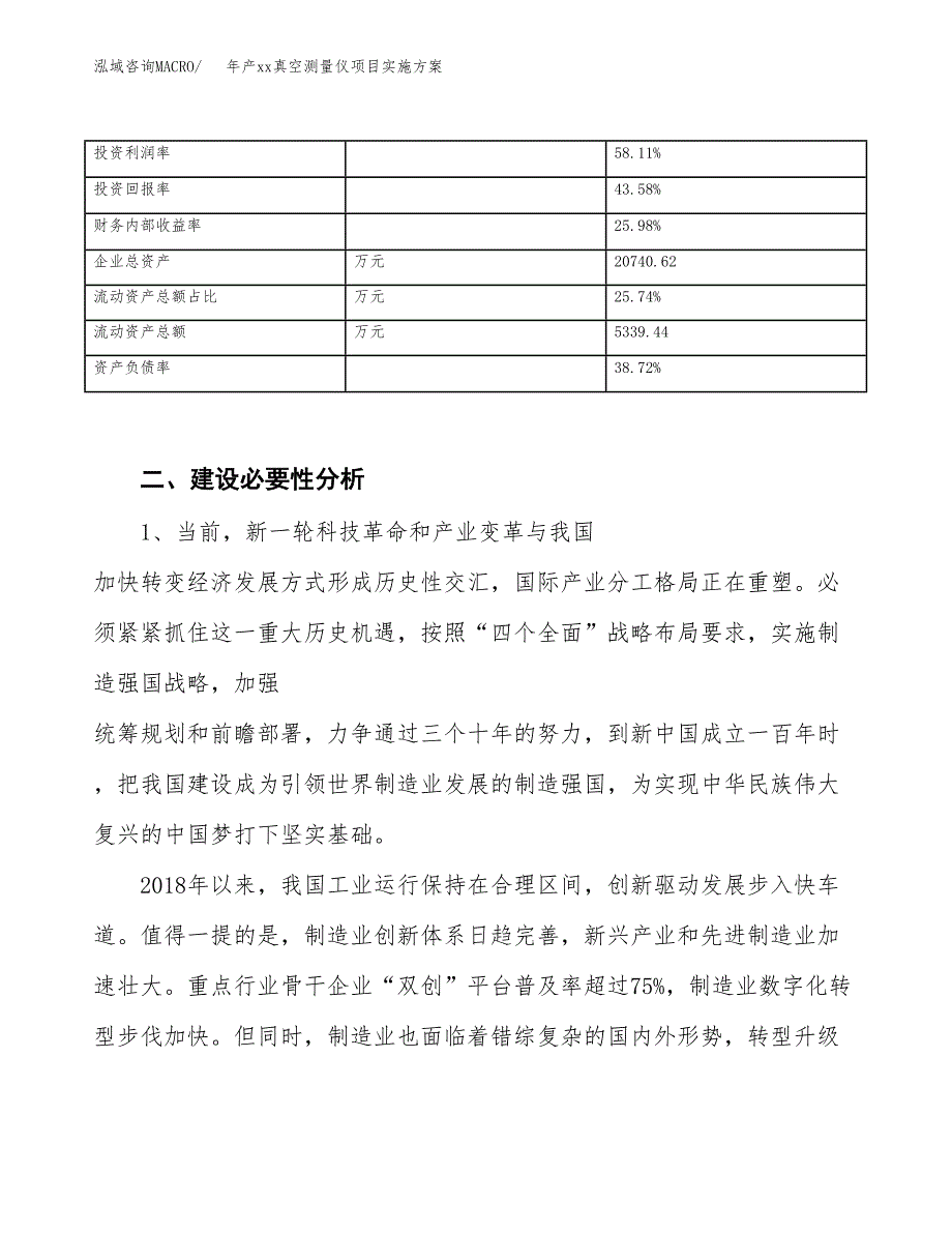 年产xx真空测量仪项目实施方案模板.docx_第3页