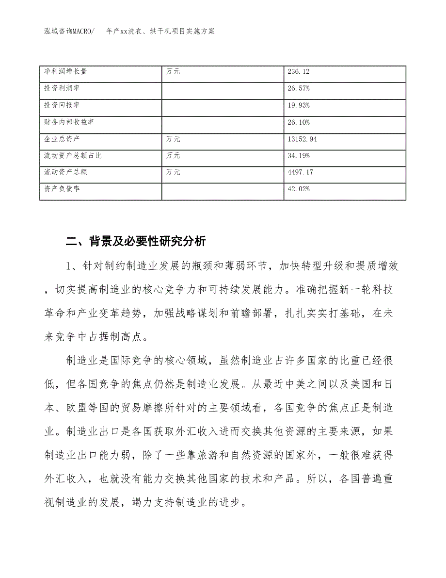 年产xx洗衣、烘干机项目实施方案模板.docx_第3页