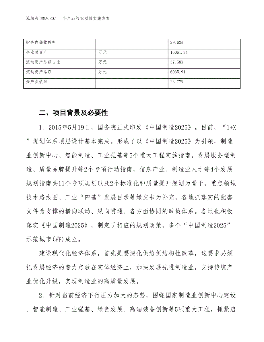 年产xx阀业项目实施方案模板.docx_第3页