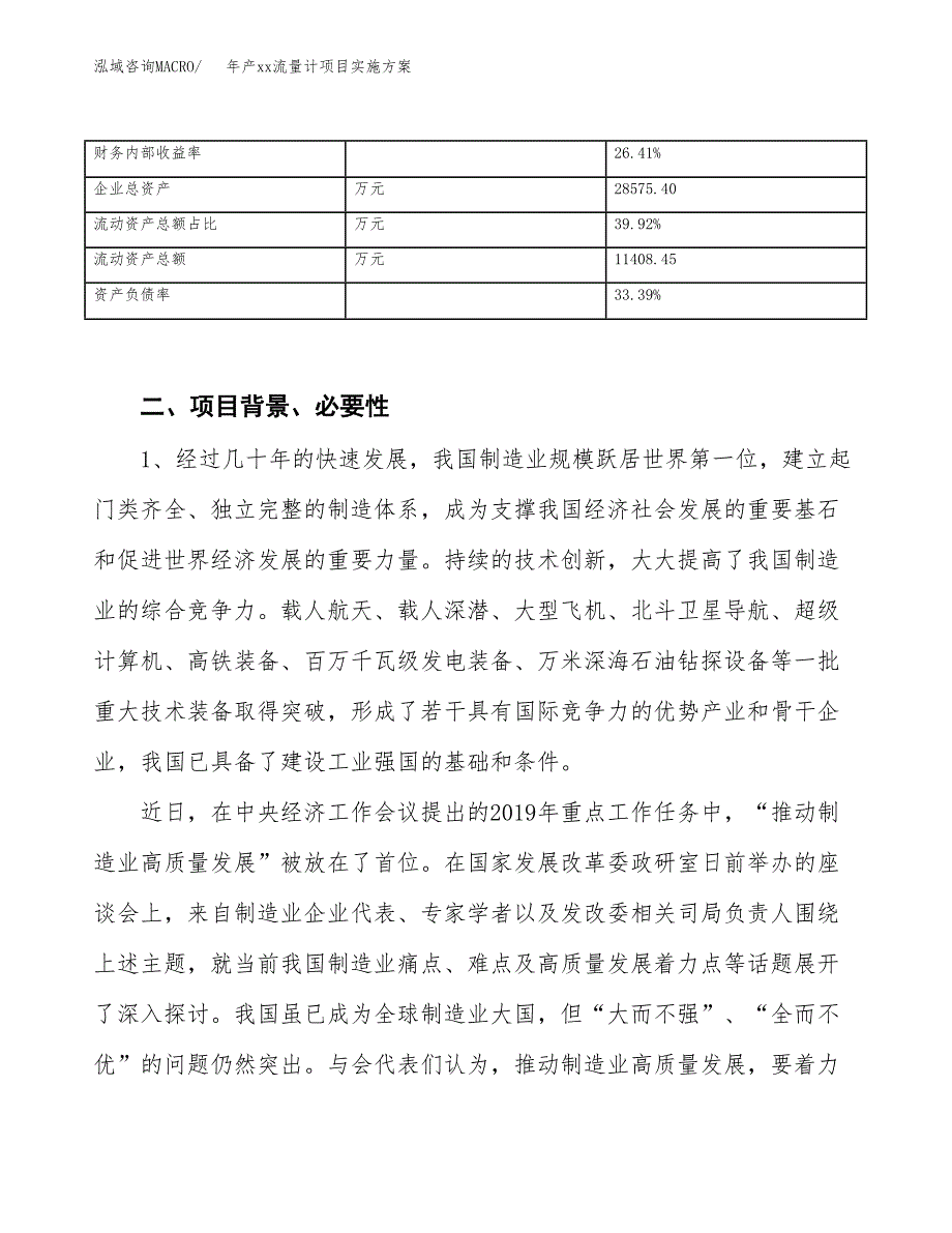 年产xx流量计项目实施方案模板.docx_第3页