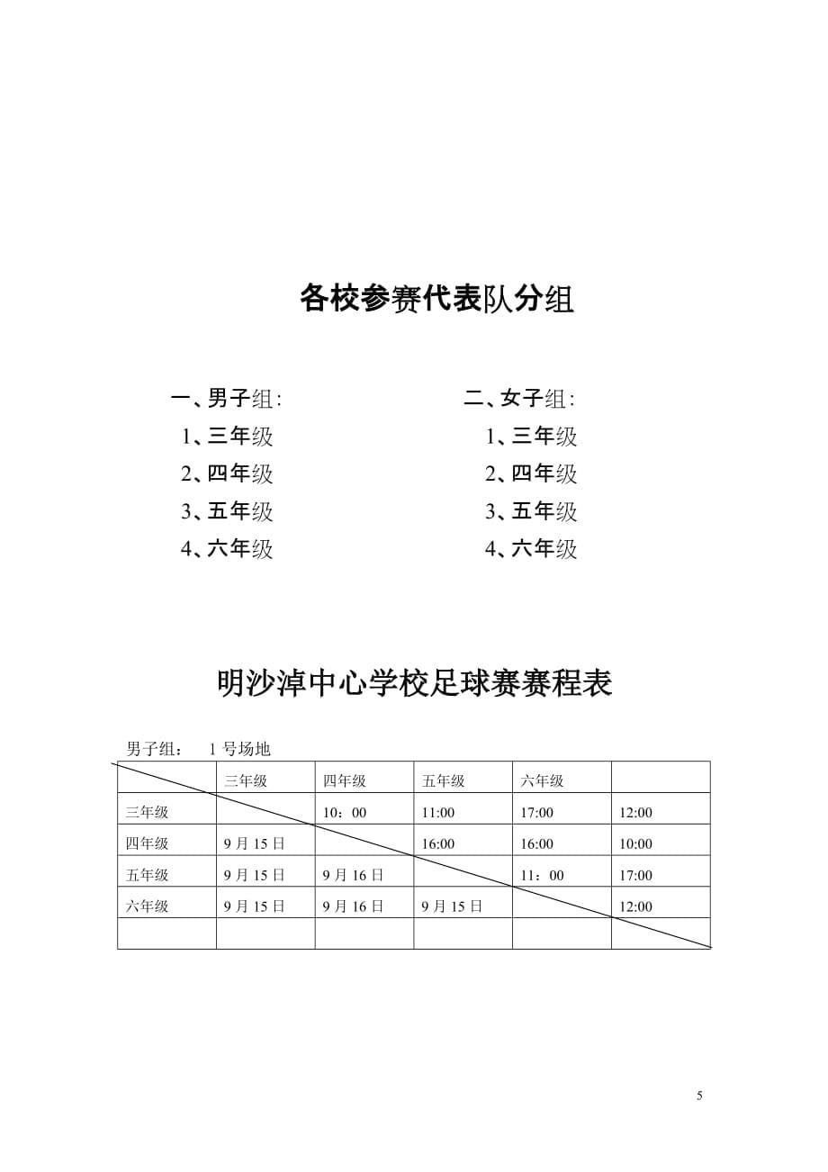 足球比赛秩序册-明沙淖中心学校_第5页