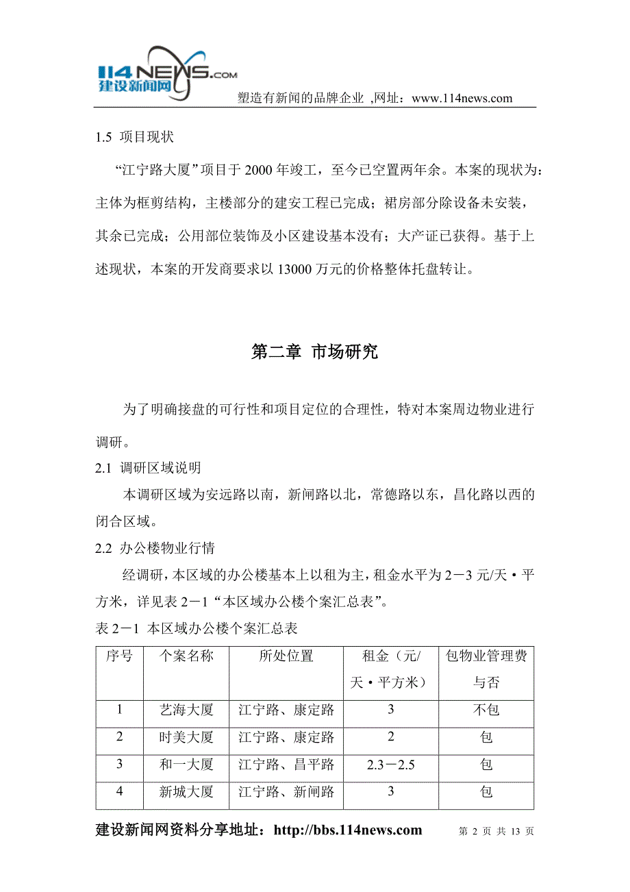 【精品】江宁路项目可行性研究-装修房_第2页