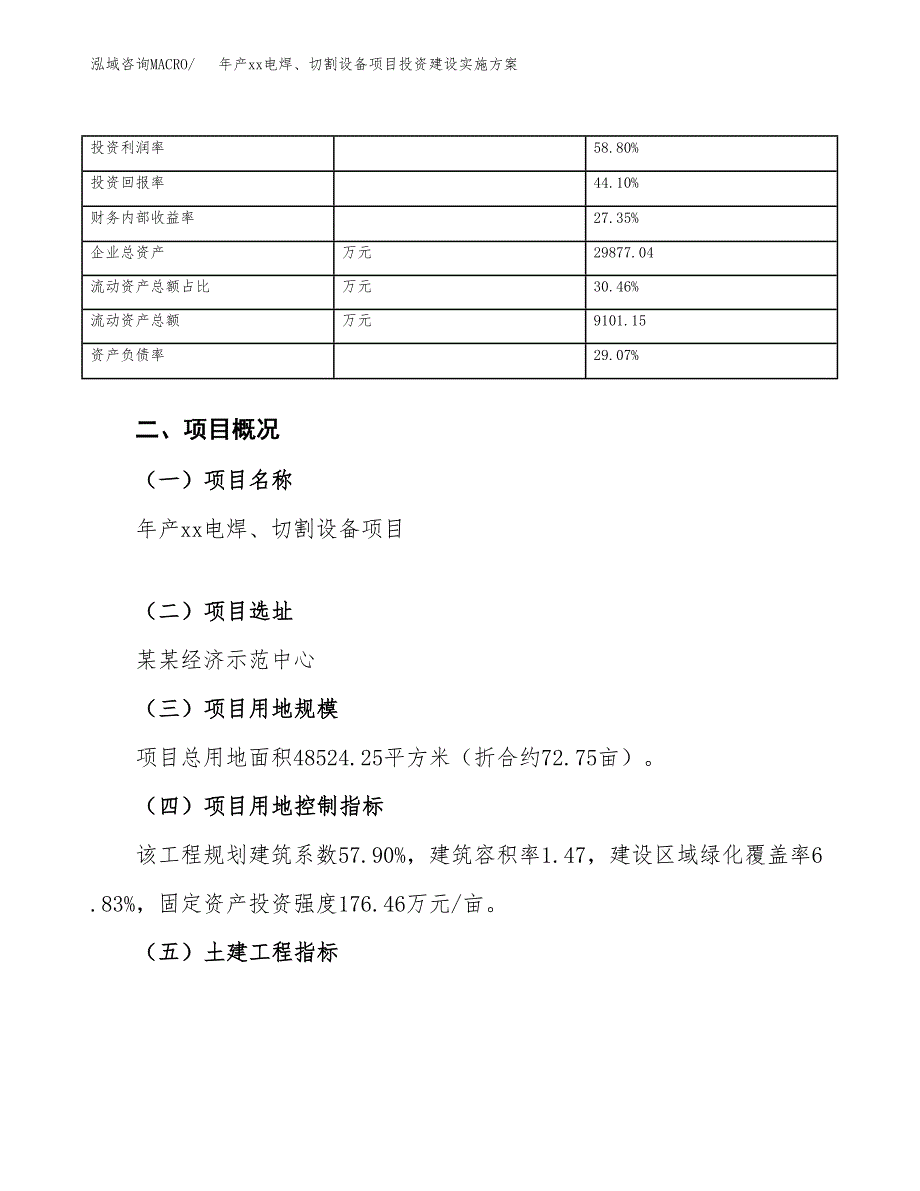 年产xx电焊、切割设备项目投资建设实施方案.docx_第4页