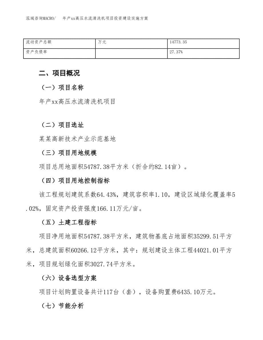 年产xx高压水流清洗机项目投资建设实施方案.docx_第5页