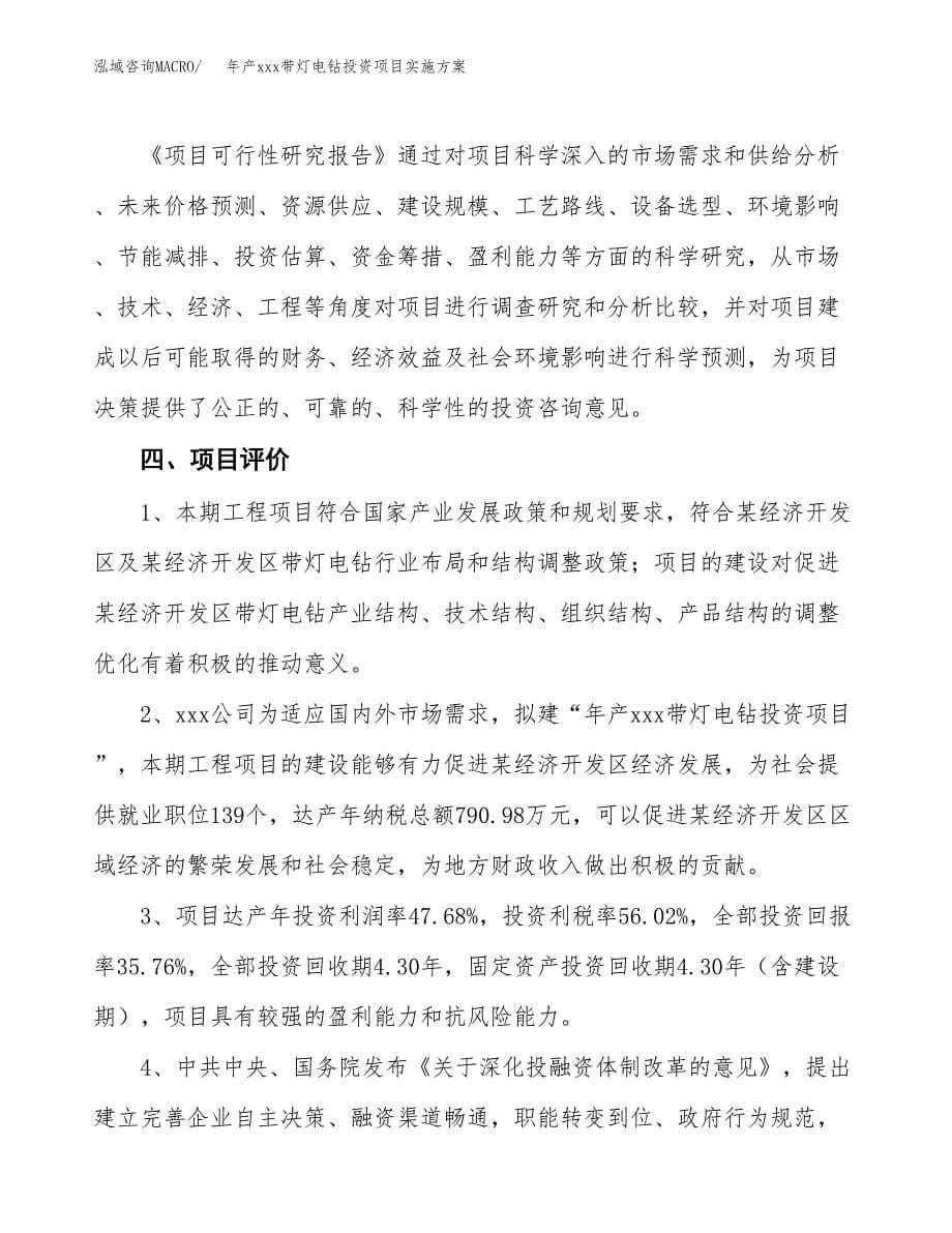 年产xxx带灯电钻投资项目实施方案.docx_第5页