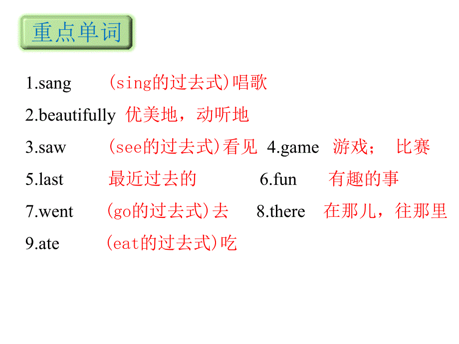 四年级下册英语模块知识清单－module8外研社（三起）_第2页