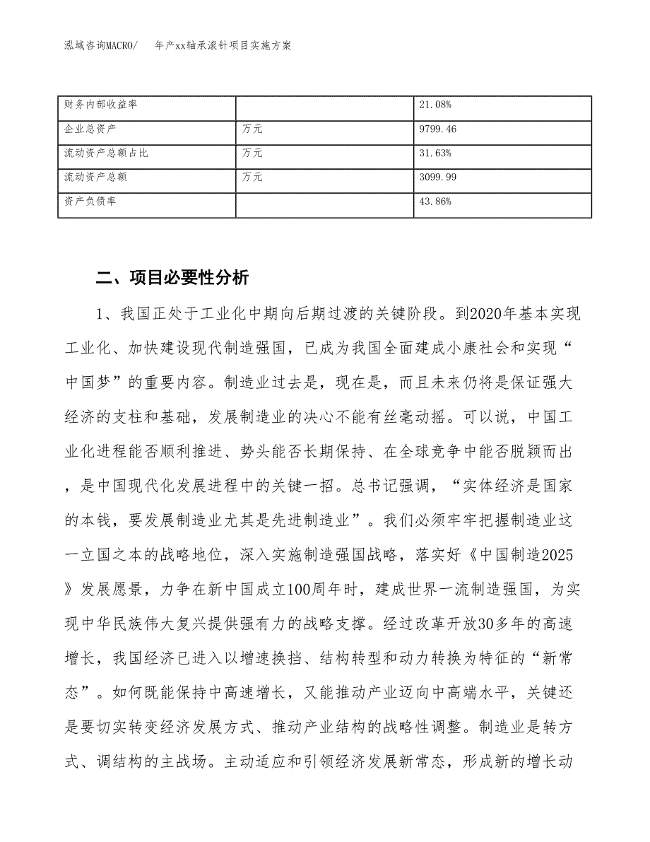 年产xx轴承滚针项目实施方案模板.docx_第3页