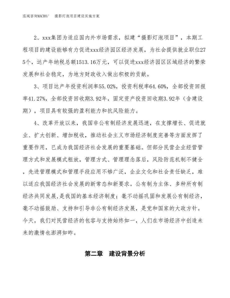 摄影灯泡项目建设实施方案.docx_第5页