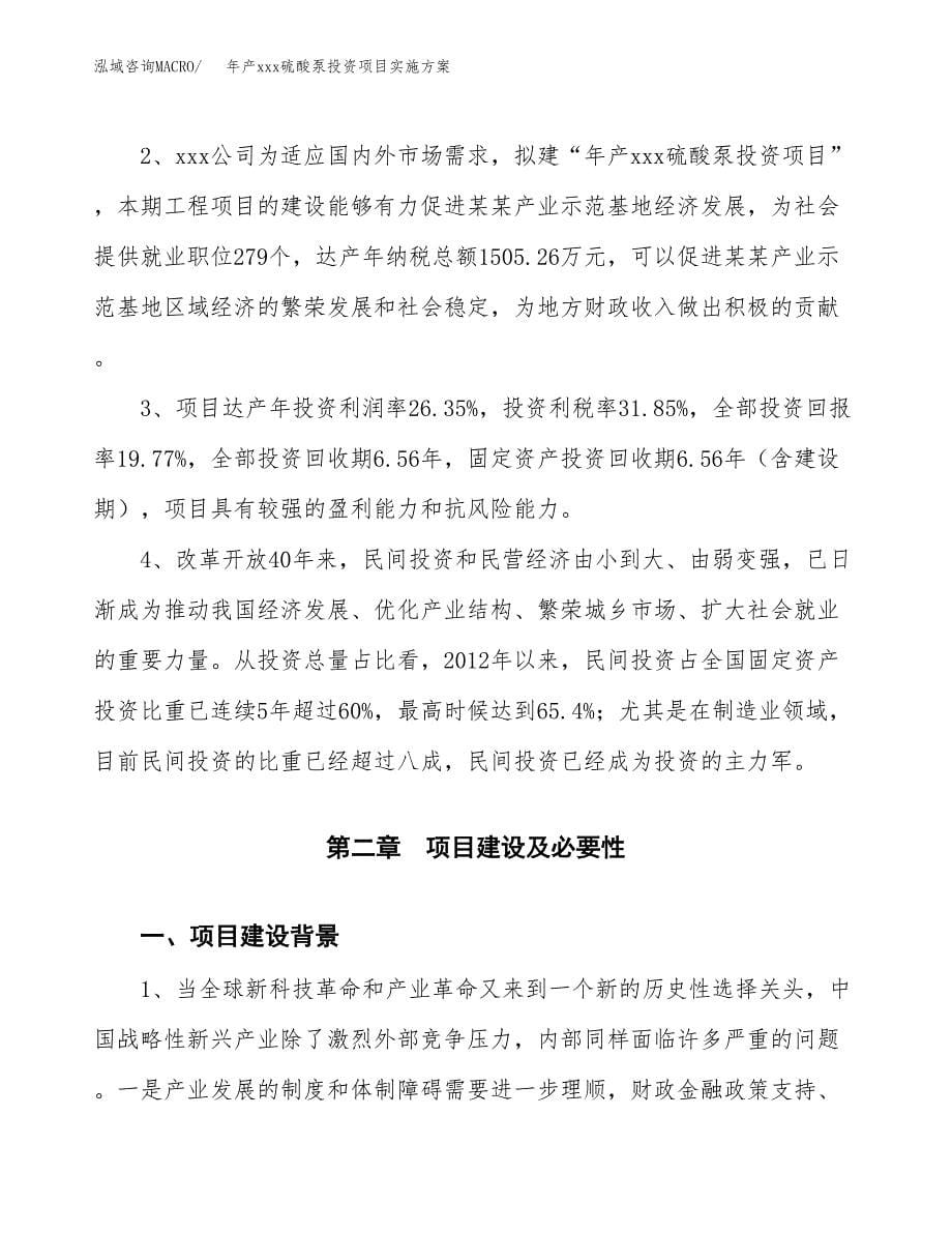 年产xxx硫酸泵投资项目实施方案.docx_第5页