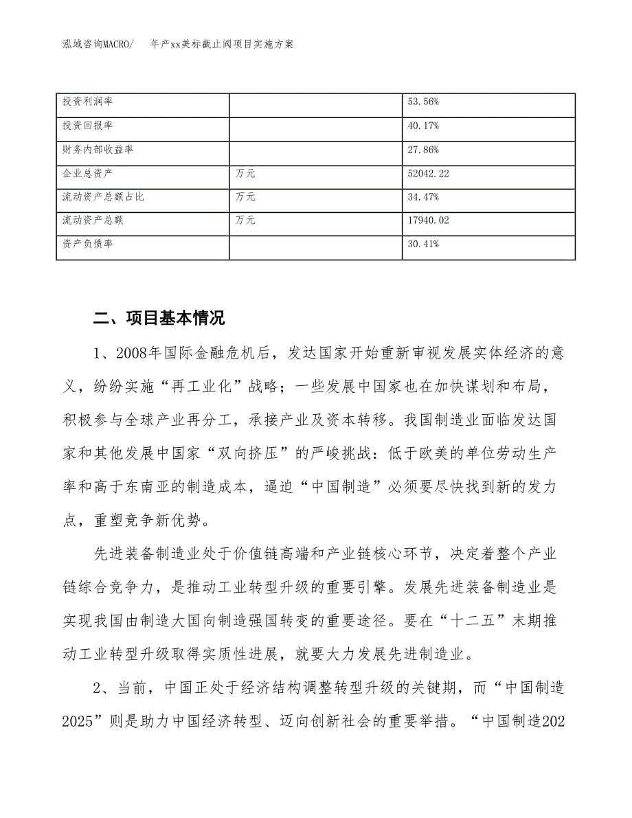 年产xx美标截止阀项目实施方案模板.docx_第3页