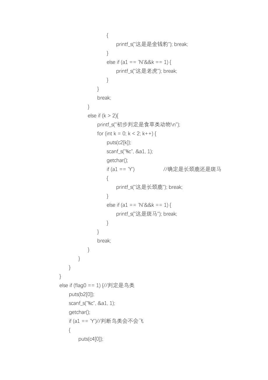 产生式动物识别系统资料_第5页