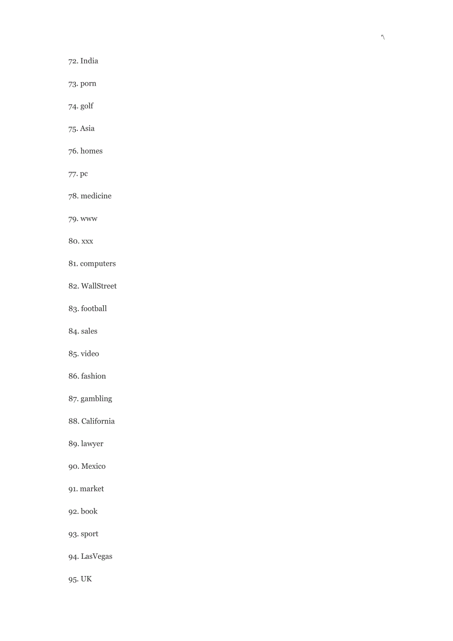 国际最具有价值的域名英文单词Top500_第4页