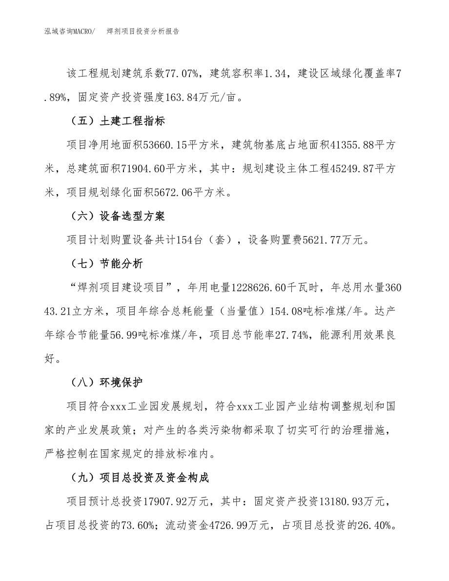 焊剂项目投资分析报告（总投资18000万元）（80亩）_第5页