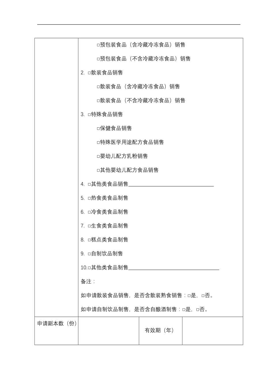 新食品经营许可证申请书_第5页