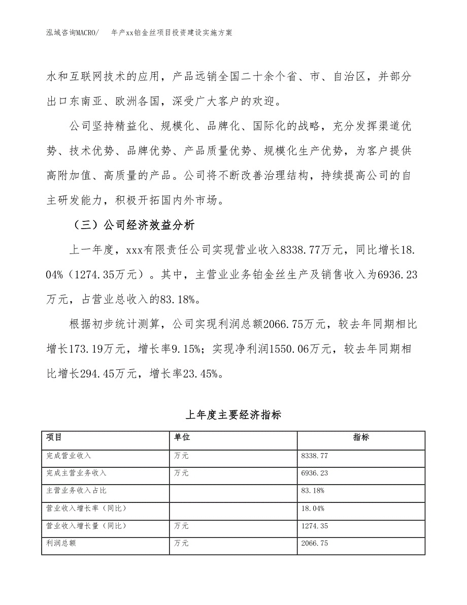 年产xx铂金丝项目投资建设实施方案.docx_第4页