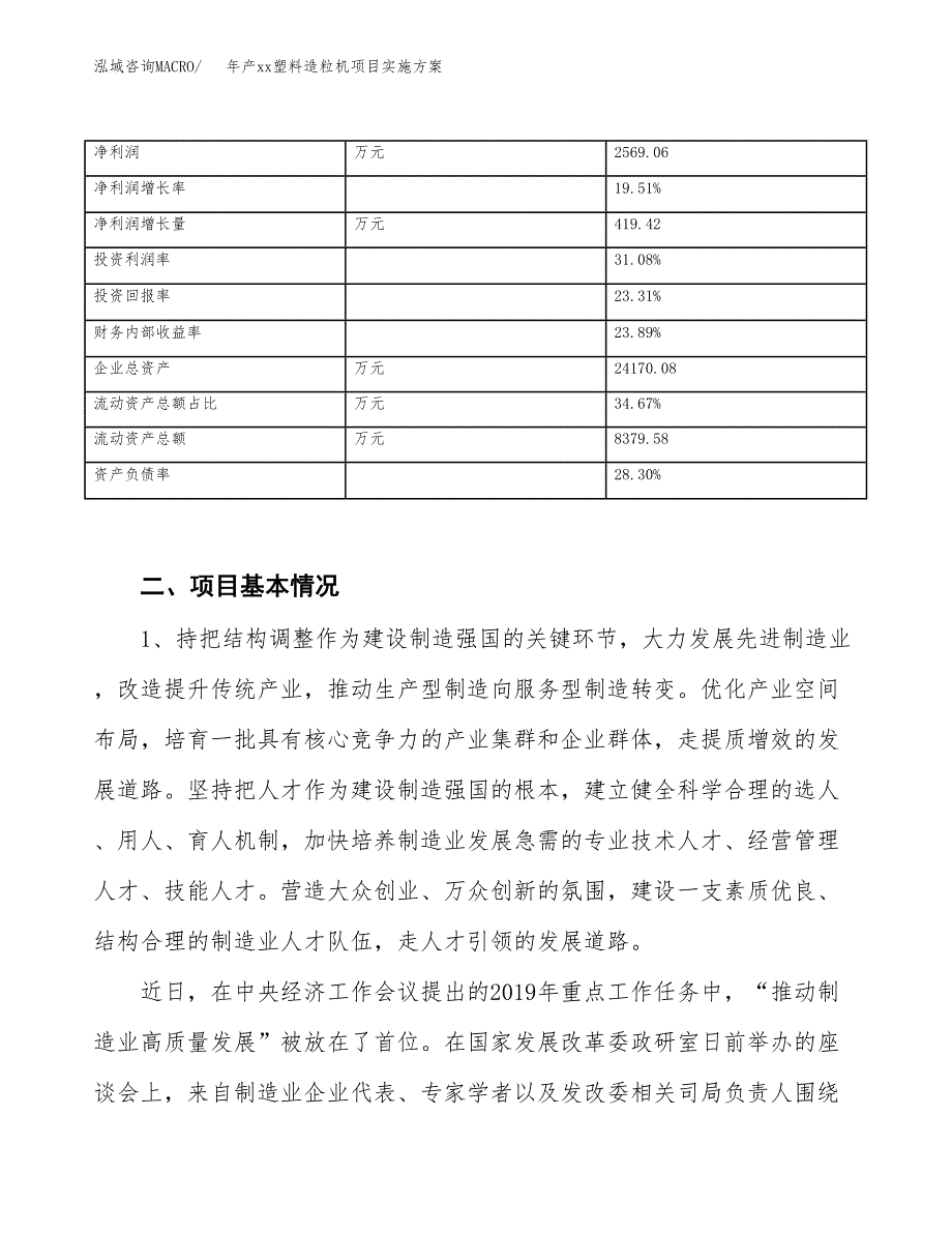 年产xx塑料造粒机项目实施方案模板.docx_第3页