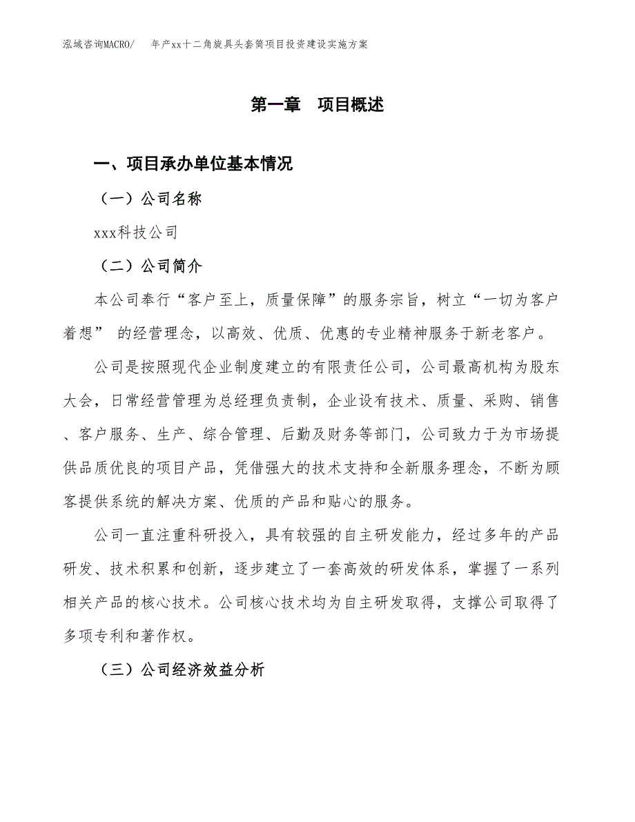 年产xx十二角旋具头套筒项目投资建设实施方案.docx_第2页