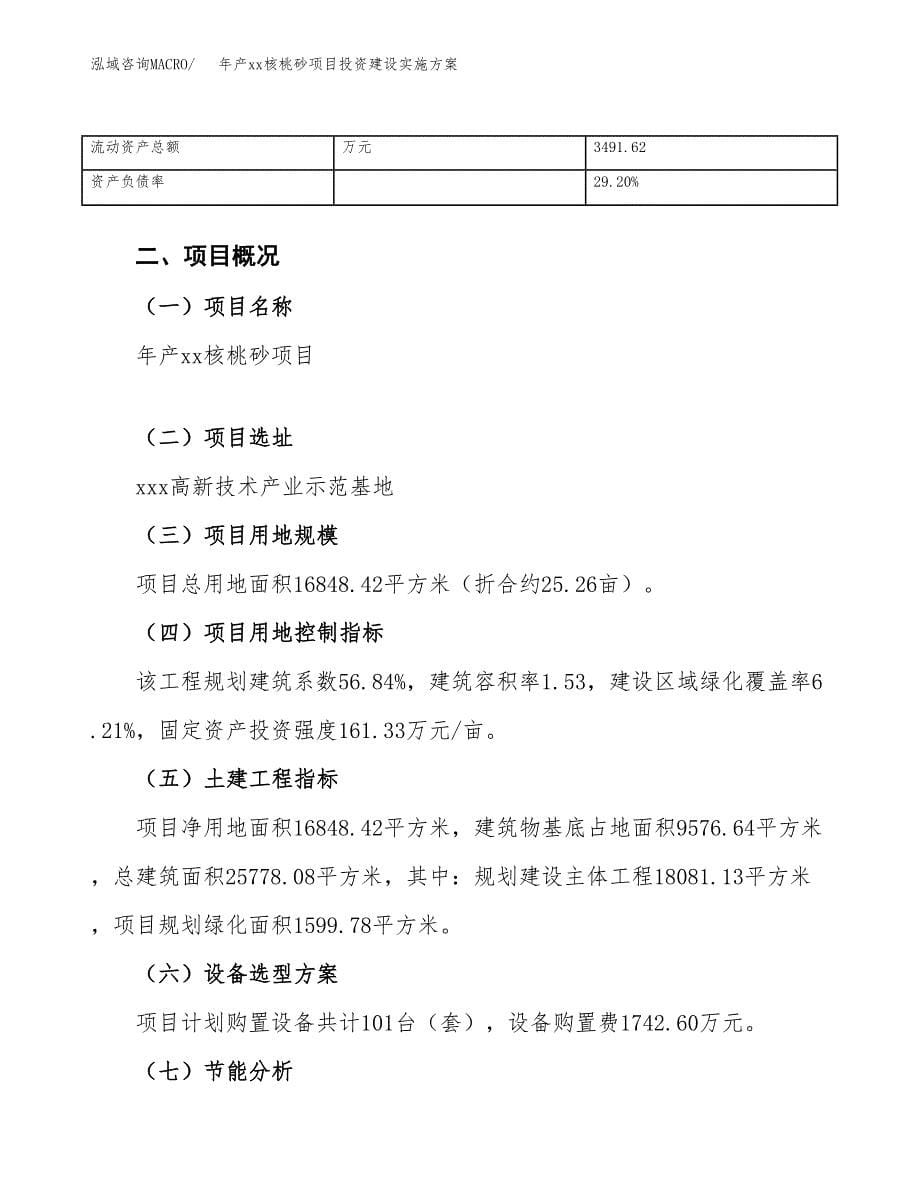 年产xx核桃砂项目投资建设实施方案.docx_第5页